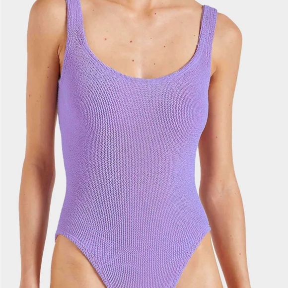 BRAND NEW Hunza G Lilac one size fits all women's one piece bathing suit - Picture 7 of 7